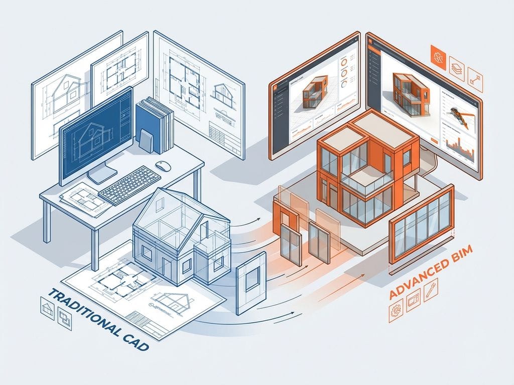 Artikelafbeelding bij Wat is het verschil tussen CAD en BIM software?